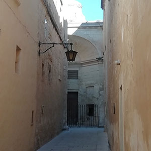 Running through the Mdina's narrow streets
